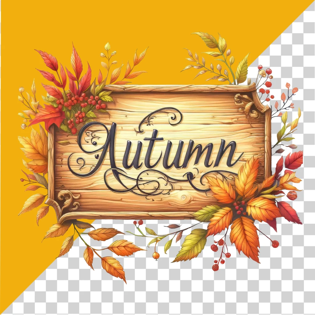 Free “Autumn” Sign Downloadable Clipart!