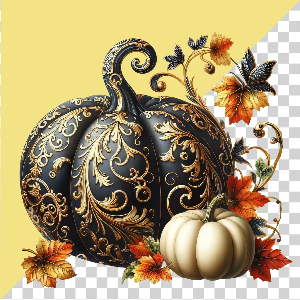 Free Pumpkin Clipart (Black and White)