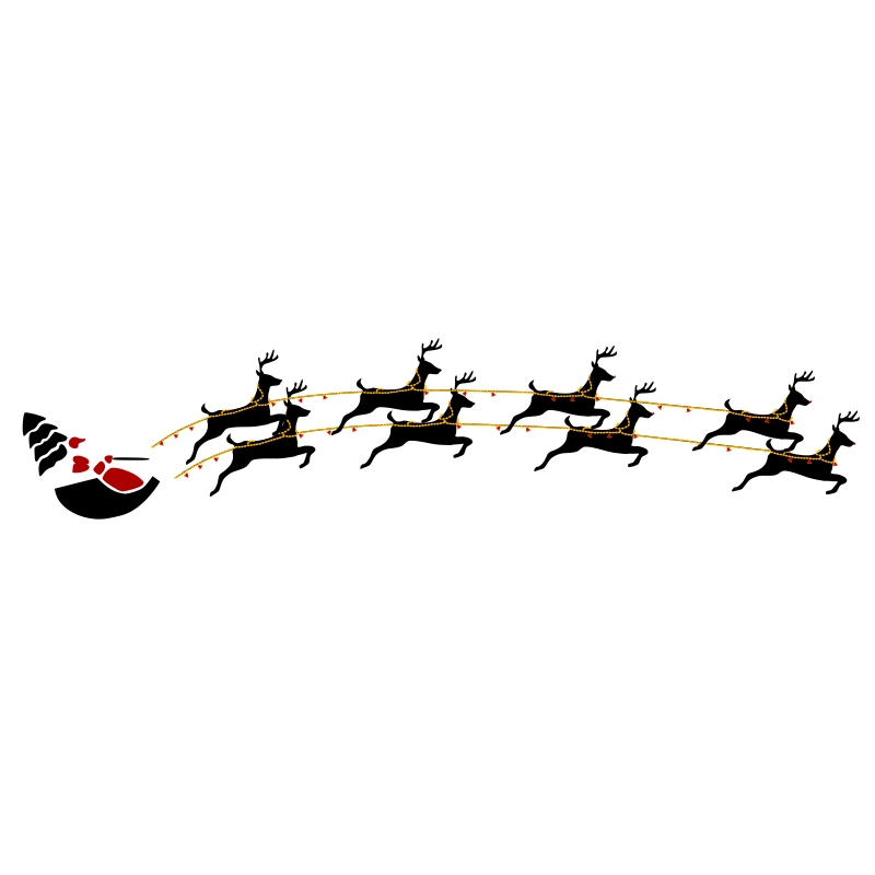 Free Santa and Reindeer Clipart! (PNG and SVG)