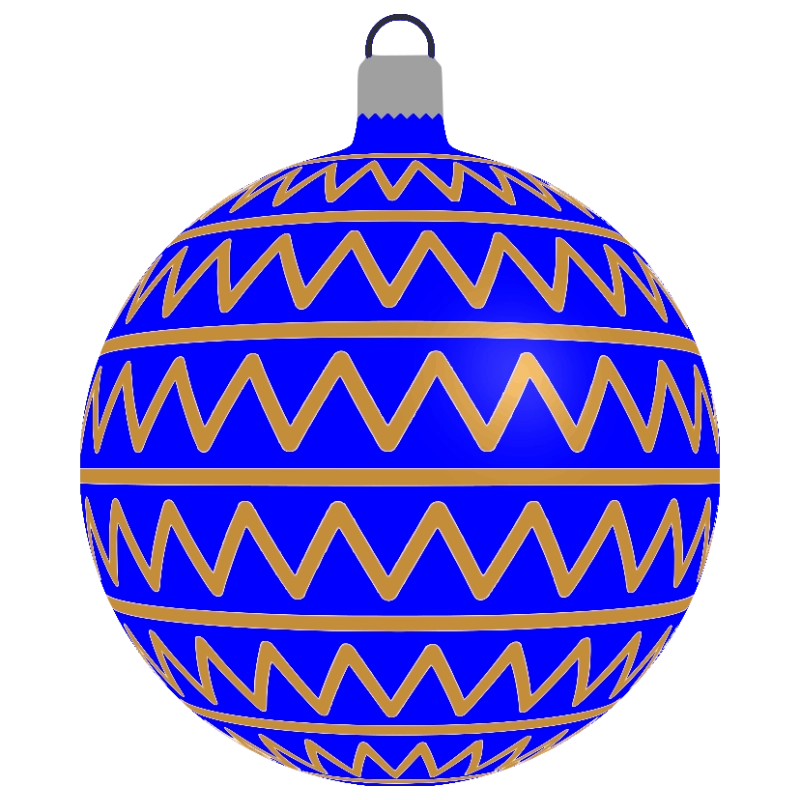 Free Blue Christmas Ornament Clipart! (PNG and SVG)