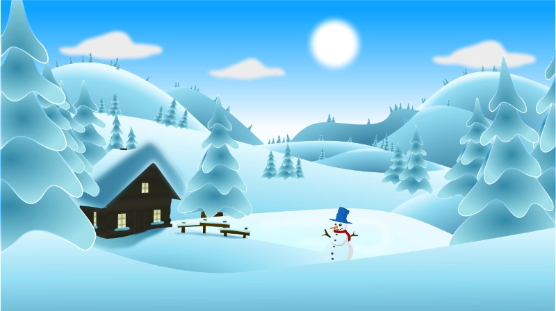 Free Beautiful Winter Scenery Clipart! (PNG and SVG)